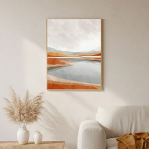 Art mural abstrait en terre cuite pour salon