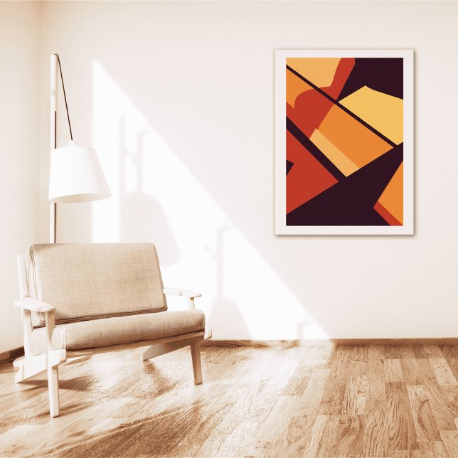Art mural abstrait géométrique chaud  (Créateur téléchargé)