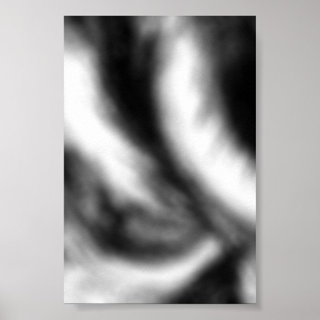 Art mural abstrait noir et blanc (Devant)