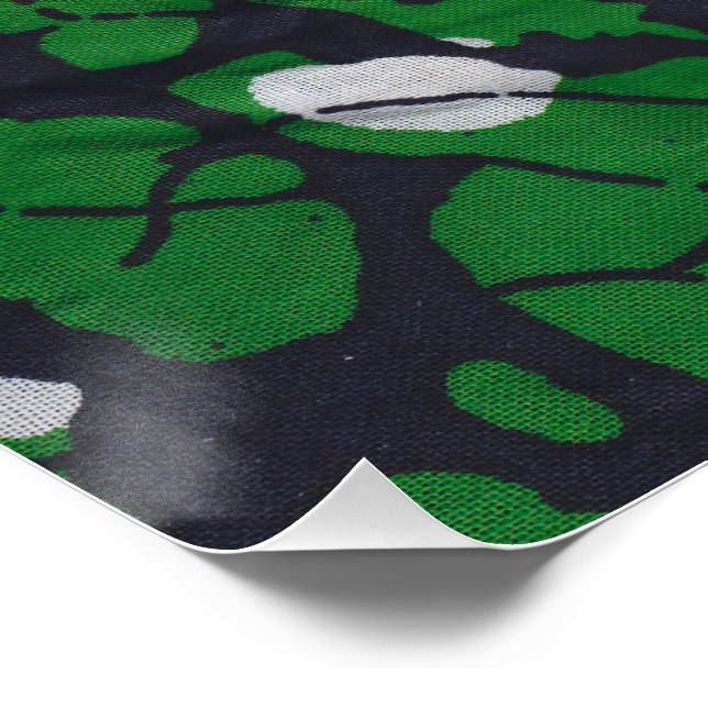 Art mural abstrait Papier peint abstrait Vert Oran (Coin)