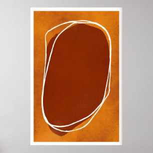 Art mural abstrait tons terreux Chaleur rustique,