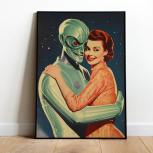 Art mural alien affiche de science-fiction imprima