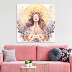 Art mural bohème déesse Énergie féminine divine