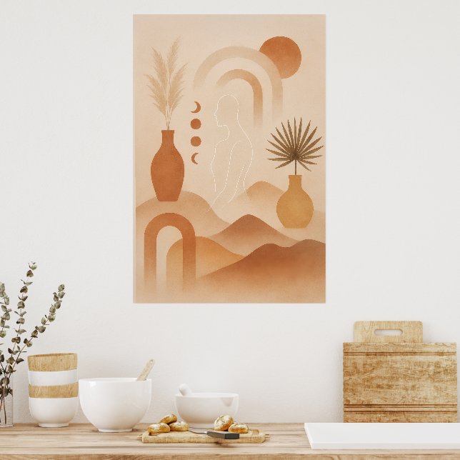 Art mural bohème moderne (Cuisine)