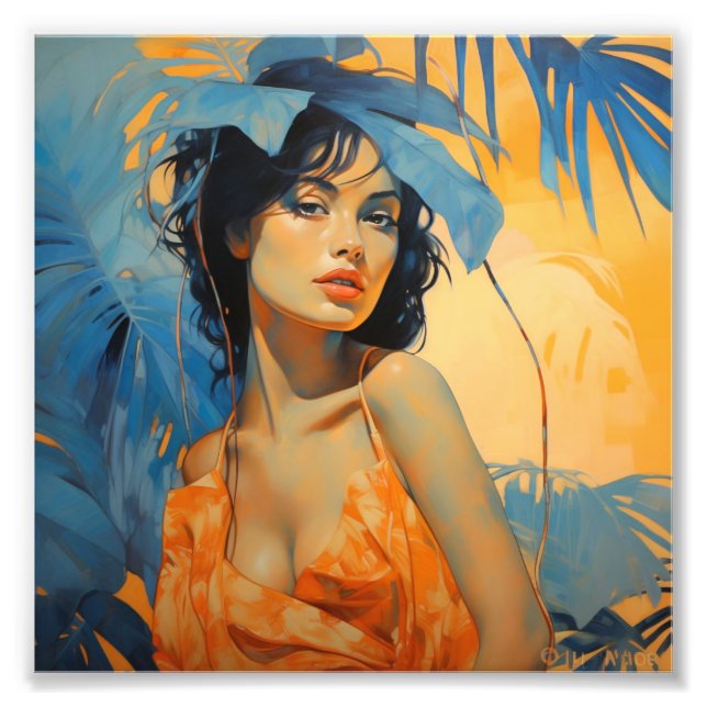 Art mural bohème tropical (Devant)