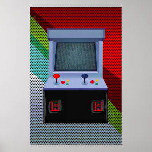Art mural coloré et cool de joystick de jeu vidéo