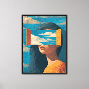 Art mural de femme vintage surréaliste – Édition p