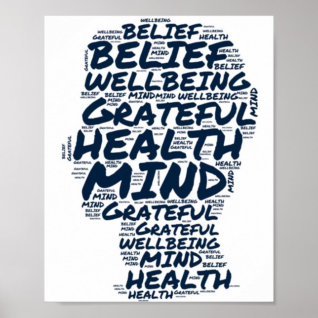 Art mural de gratitude minimaliste moderne (Devant)