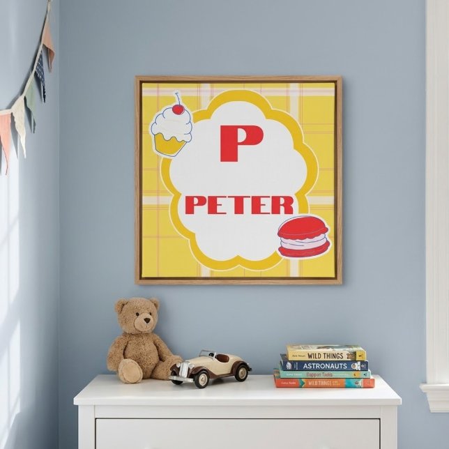 Art mural de monogramme de nom et initiale personn (Créateur téléchargé)