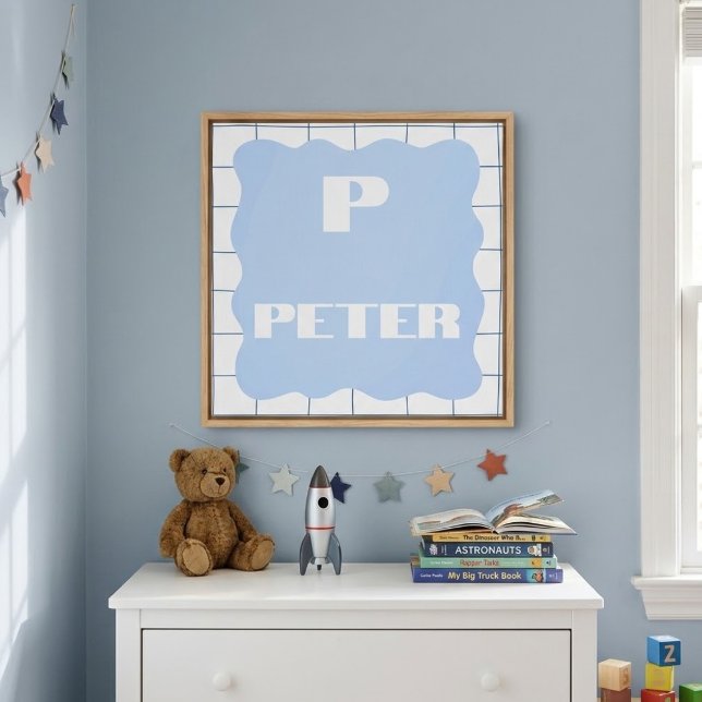 Art mural de monogramme de prénom et initiale pers (Créateur téléchargé)