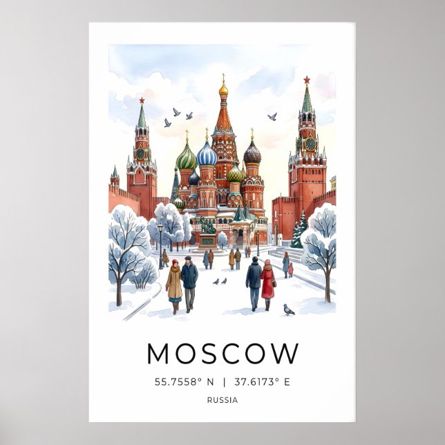 Art mural de Moscou - Matinée hivernale claire ave (Devant)