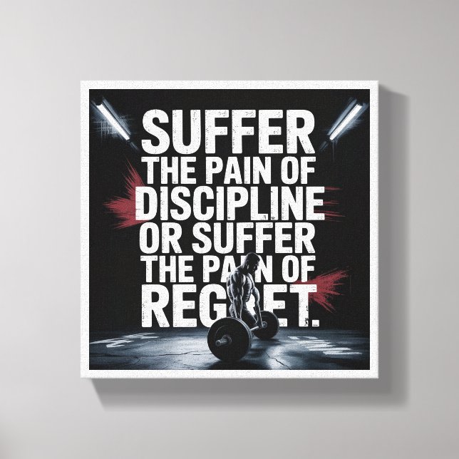 Art mural de motivation pour salle de gym - Souffr (Recto)