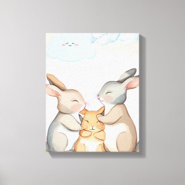Art mural de nursery - Impression sur toile - Fami (Recto)