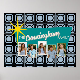 Art mural de photos de famille personnalisé de sty