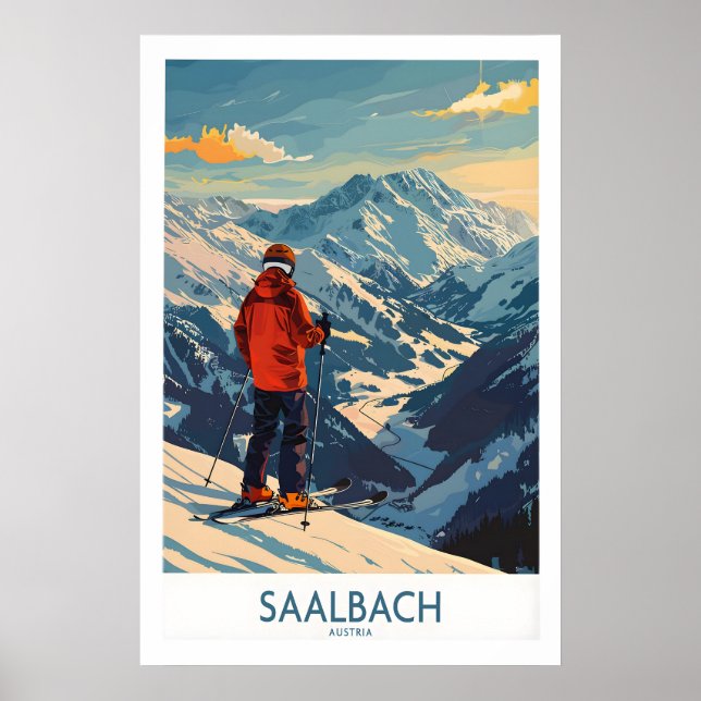Art mural de Saalbach - Impression ski - Autriche  (Devant)