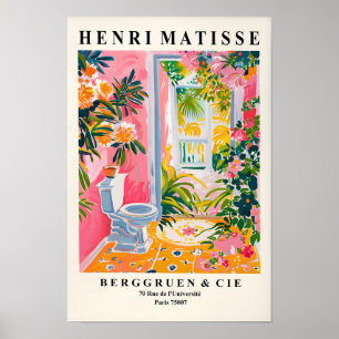 Art mural de salle de bain tropical, Affiche drôle