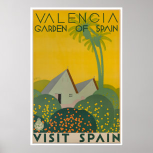 Art mural de Valence Espagne Affiche de voyage esp