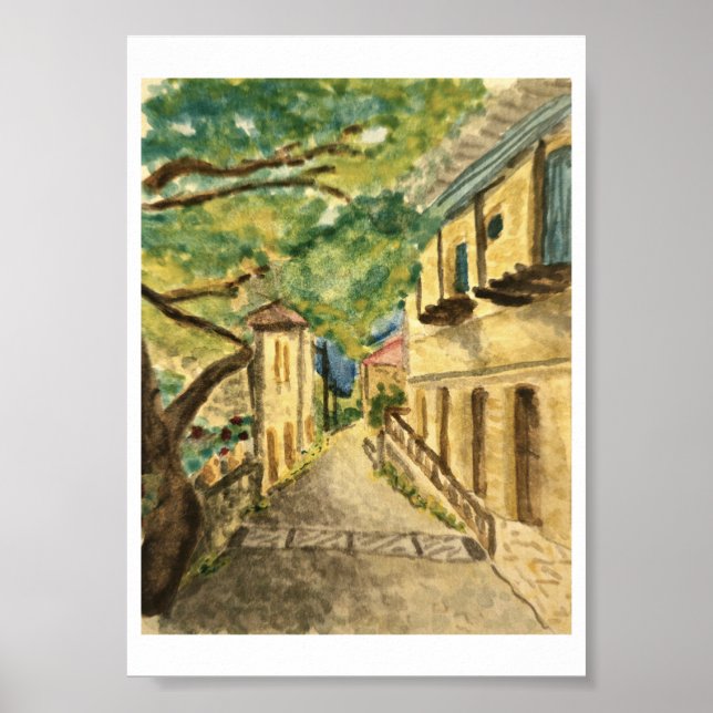 Art mural de village grec (Devant)