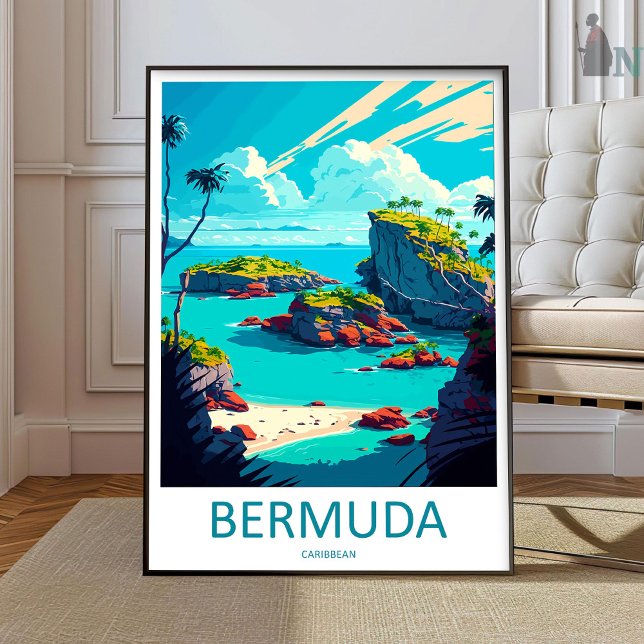 Art mural de voyage aux Bermudes Décoration murale (Créateur téléchargé)