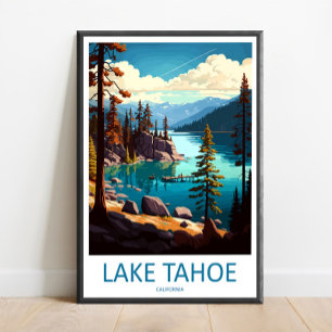 Art mural de voyage du lac Tahoe décoration murale