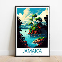 Art mural de voyage en Jamaïque décoration murale