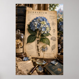 Art mural d'étude de naturaliste sur l'hortensia b