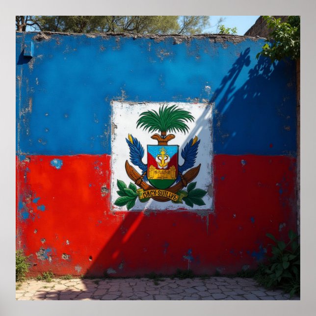 art mural du drapeau haïtien (Devant)