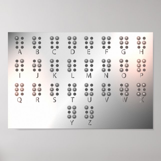 Art mural éducatif avec alphabet en braille (Devant)