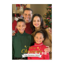 Belle photo de famille Joyeux cadeau de Noël perso