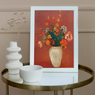 Art Mural En Acrylique Bouquet dans un vase chinois par Odilon Redon
