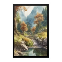 Chemin de montagne Serene - Mur de nature paisible