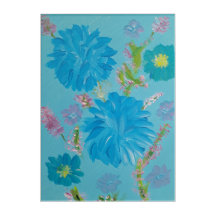 Cloches bleues florissantes Mur acrylique Art