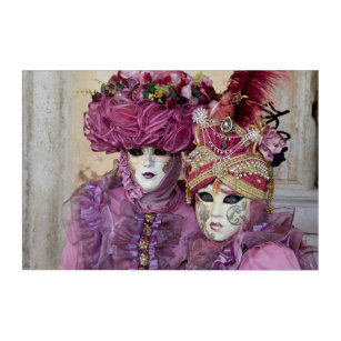 Art Mural En Acrylique Costume de carnaval pourpre, Venise