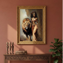 Déesse Lionne 24x36 Acrylique sur Toile