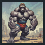Art Mural En Acrylique Dessin d'art pop de Gorilla Bodybuilder<br><div class="desc">Digital Computer Animal Art - College Pop Art - Wild Animal Computer Images</div>