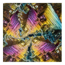 grappe de cristaux de bismuth