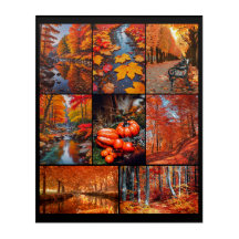 Grille de photos de paysage d'automne