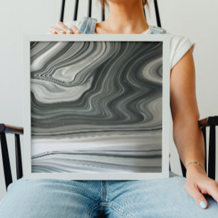 Art Mural En Acrylique Gris Monotone Artistique Acrylique Pour Abstrait