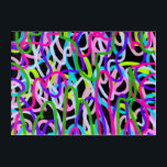 Art Mural En Acrylique L'art scintille coloré sur le noir<br><div class="desc">Drôle pop art dans les couleurs en gras</div>
