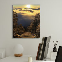 Lever de soleil du Colorado au-dessus des nuages