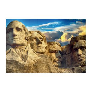 Art Mural En Acrylique Mémorial présidentiel du Mont Rushmore