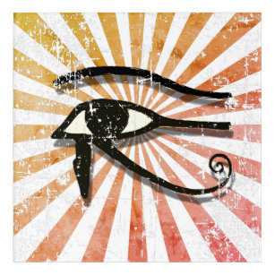 Art Mural En Acrylique Oeil Perdu De Horus Symbole Égyptien Retro Soleil