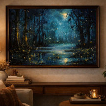 Œuvre d'art acrylique sur toile 36x24 Bayou de Lou