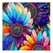 Plumes colorées