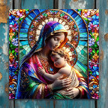 Art Mural En Acrylique Vierge Marie et Bébé Jésus Vitrail<br><div class="desc">Vierge Marie avec Bébé Jésus dans un style de mosaïque de mosaïque vitrail. Lumineux,  beau et coloré.</div>