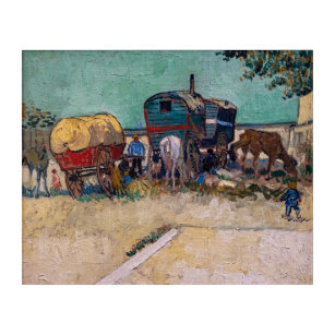 Art Mural En Acrylique Vincent Van Gogh - Caravanes, Camp de Tziganes prè