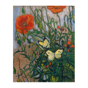 Art Mural En Acrylique Vincent van Gogh - Papillons et papillons