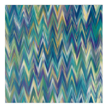 Zigzag turquoise, violette et jaune