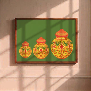 Art mural en poterie de terre cuite traditionnelle