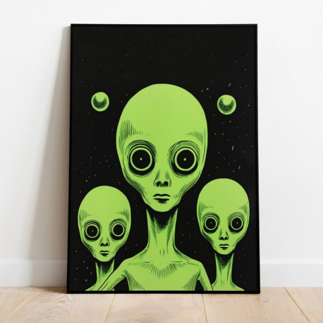 Art mural extraterrestre Art mural rétro Impressio (Créateur téléchargé)